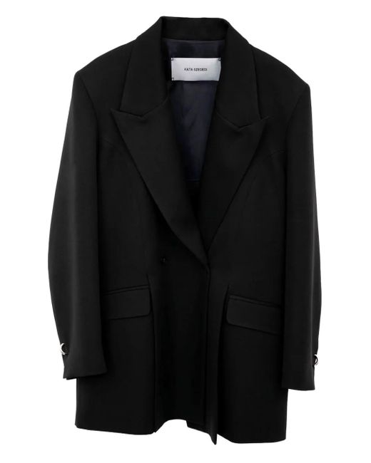 Kata Szegedi Black Roisin Pierced Blazer