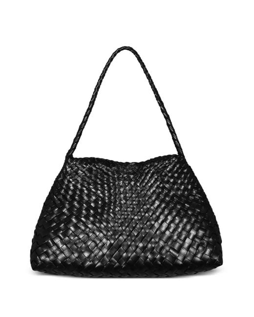 Dragon Diffusion Black Santa Maria Woven Shoulder Bag