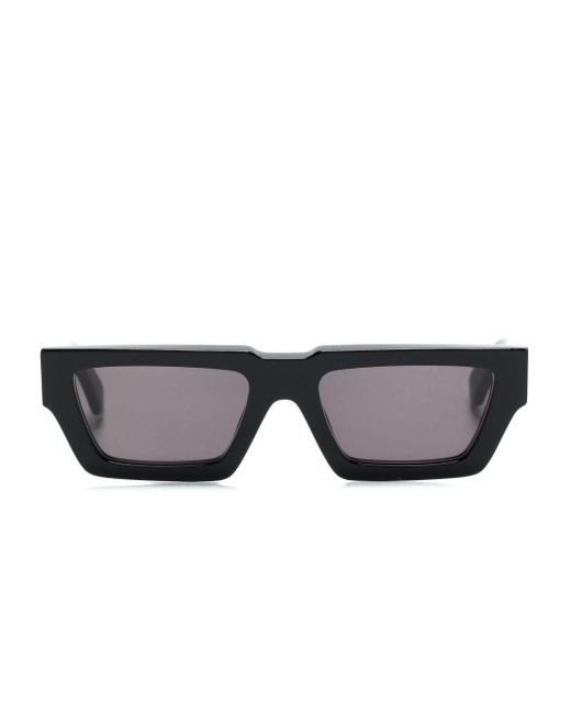 Off-White c/o Virgil Abloh Gray Manchester Rectangle-Frame Sunglasses