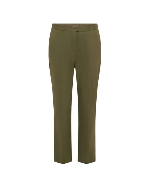 Gerard Darel Green Auria Elasticated-Back Trousers
