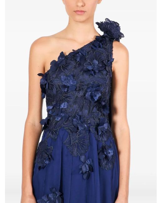 Vestido de fiesta Hator con aplique floral Lethicia Bronstein de color Blue
