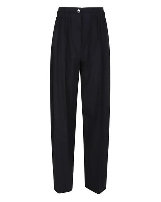 Max Mara Broek Met Elastische Taille in het Blue