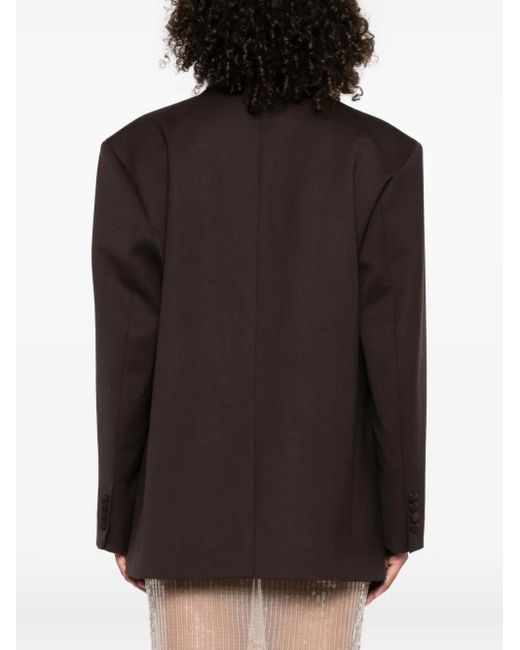 P.A.R.O.S.H. Black Wide-Lapel Blazer
