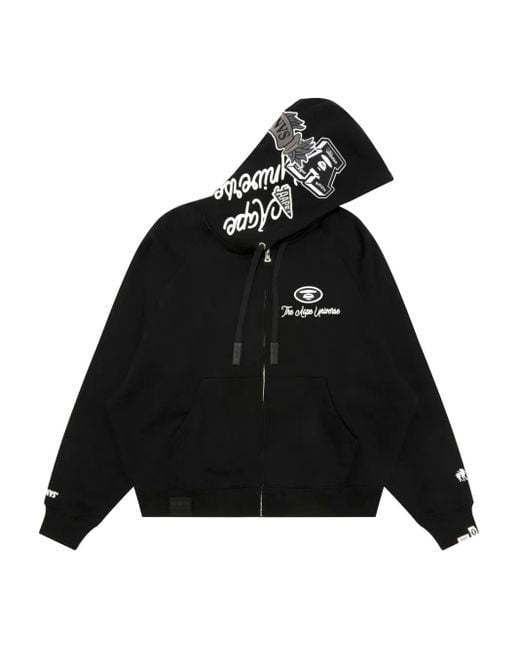 メンズ Aape By A Bathing Ape アップリケ パーカー Black