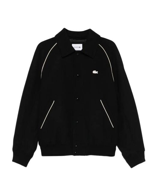 Lacoste Black Veste Bomber À Bords Contrastants for men