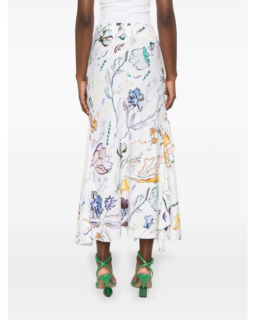 Dorothee Schumacher White Printed Maxi Skirt