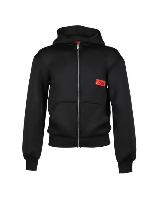 La Maskarade Black Logo-Patch Zip-Up Hoodie for men