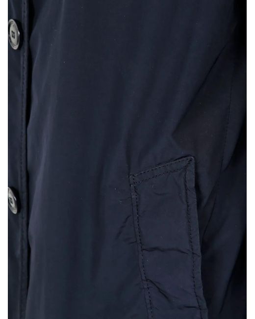 Aspesi Blue Button-Fastening Coat