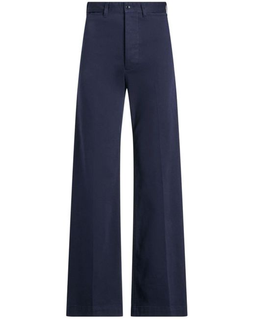 Pantalon ample à taille-haute Polo Ralph Lauren en coloris Blue