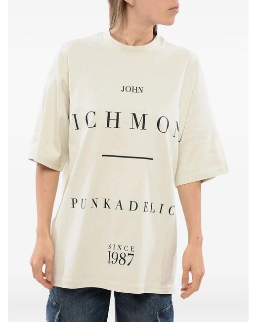 John Richmond Natural Logo-Print T-Shirt for men
