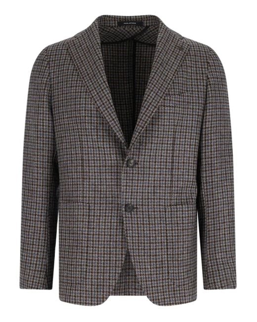 Tagliatore Blazer Met Pied-De-Poule Print in het Gray voor heren