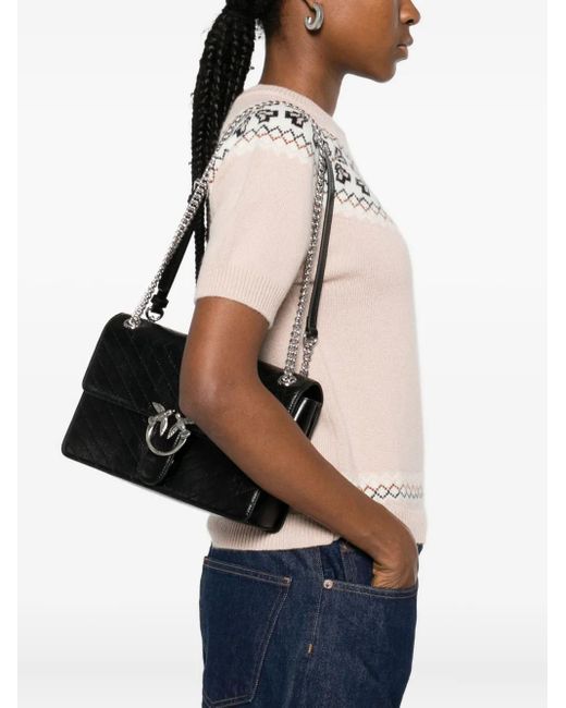 Pinko Black Love One Light Crossbody Bag