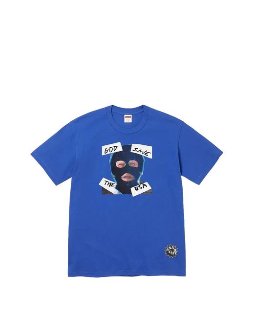 Supreme Blue Graphic-Print T-Shirt for men
