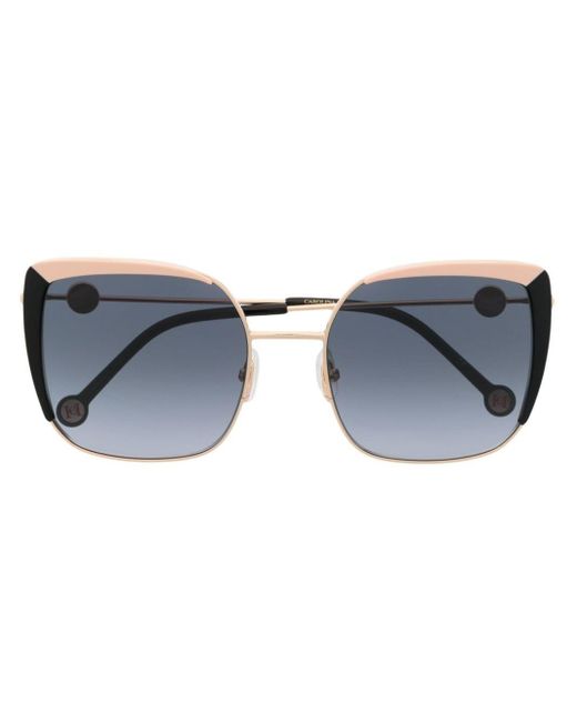 Carolina Herrera Twotone Squareframe Sunglasses in Blue Lyst