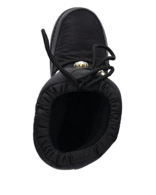 Love Moschino キルティング ハートブーツ Black