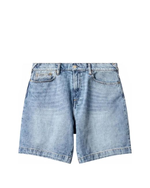 Paul Smith Blue Faded-Effect Logo-Embroidered Shorts for men