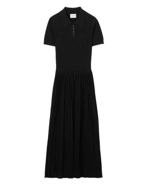Claudie Pierlot Gebreide Midi-Jurk Met Polokraag in het Black