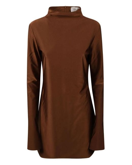 Sportmax Stiria ロングスリーブ ドレス Brown