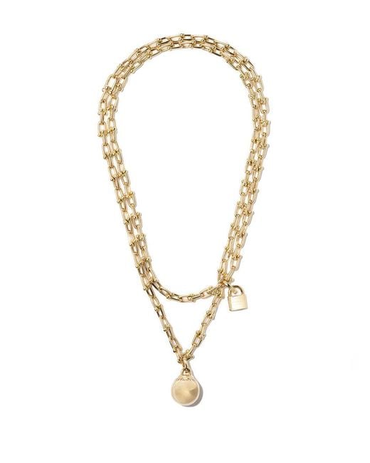 Tiffany & Co Metallic 18kt Yellow Gold Tiffany City Hardwear Wrap Necklace