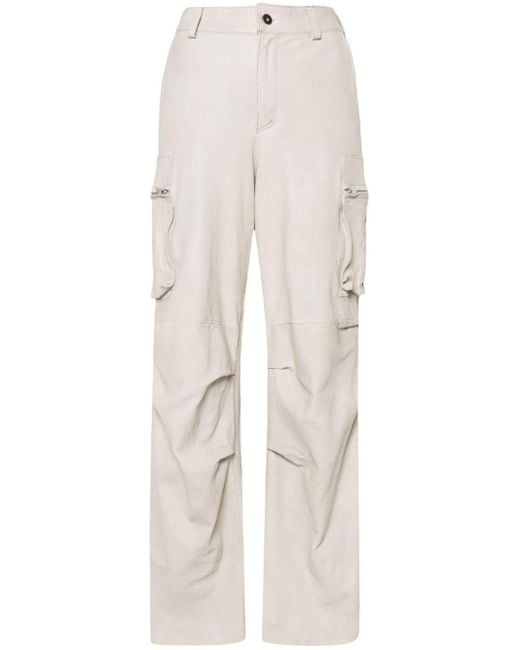 Pantalones rectos estilo cargo Salvatore Santoro de color White