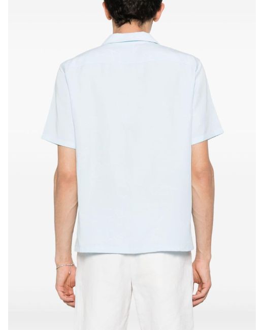 Camisa con motivo floral Theory de hombre de color White