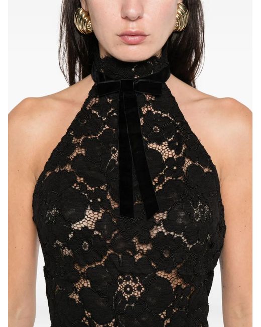retroféte Black Haut Ravenna En Dentelle