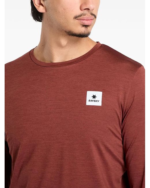 Saysky Red Pace Long Long-Sleeve T-Shirt for men