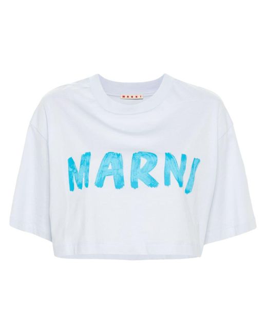 Camiseta con logo estampado Marni de color Blue