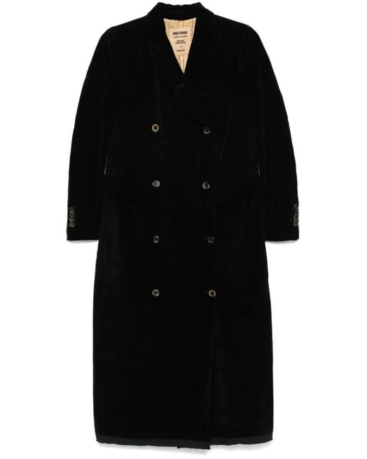 Uma Wang Black Velour Coat