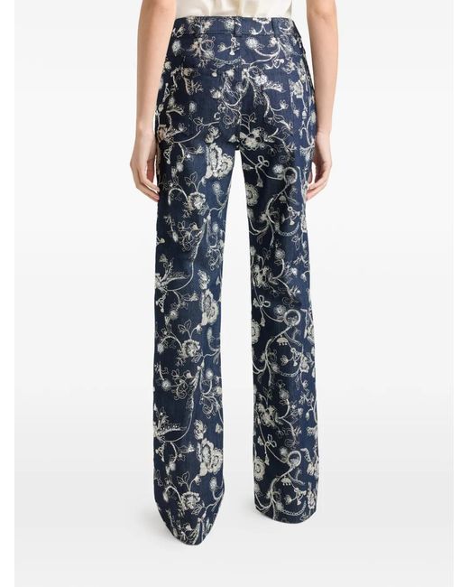 Cinq À Sept Blue Nolita Embroidered Trousers