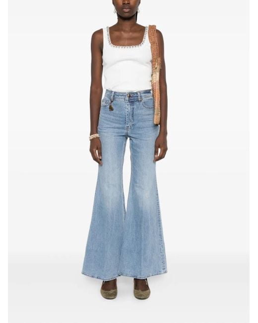 Zimmermann Blue Charm Flared Jeans