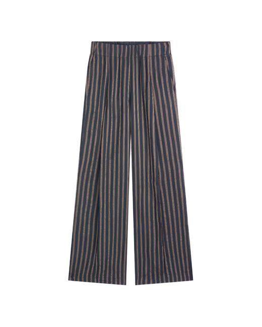 Dries Van Noten Gray Pleated Wide Trousers