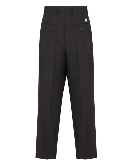 Department 5 Black Pleated-Front Trousers for men