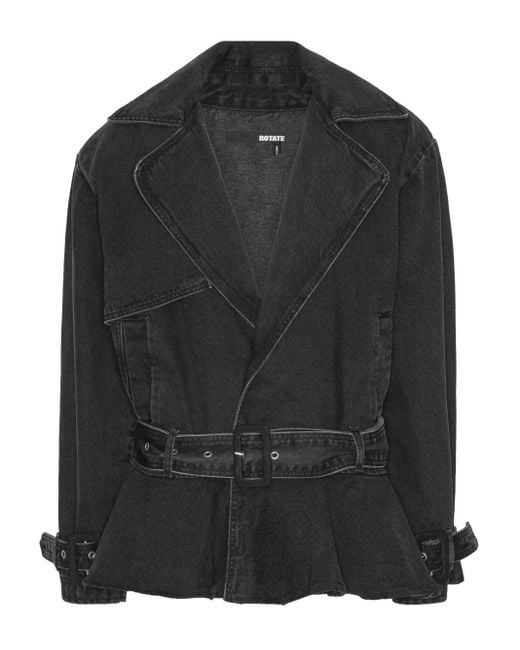 ROTATE BIRGER CHRISTENSEN Black Denim Biker Jacket