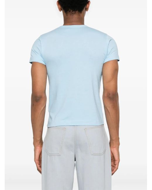 COMME DES GARÇONS PLAY Blue Heart-Print T-Shirt