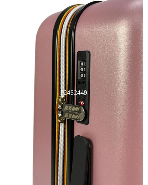 K-Way Brown Logo-Embossed Luggage