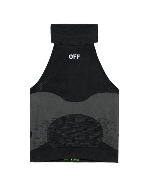 Off-White c/o Virgil Abloh Black Racing Seamless Tank Top