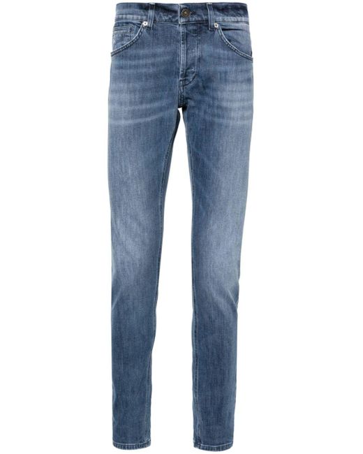 Dondup Blue George Low-rise Skinny Jeans for men