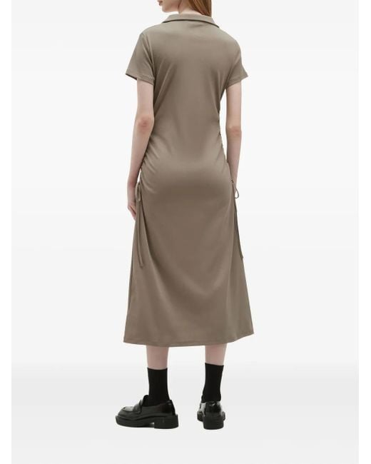 B+ AB Gray Drawstring Detailing Dress