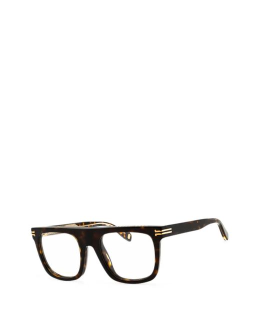 Marc Jacobs Black Tortoiseshell-Effect Rectangle-Frame Glasses for men