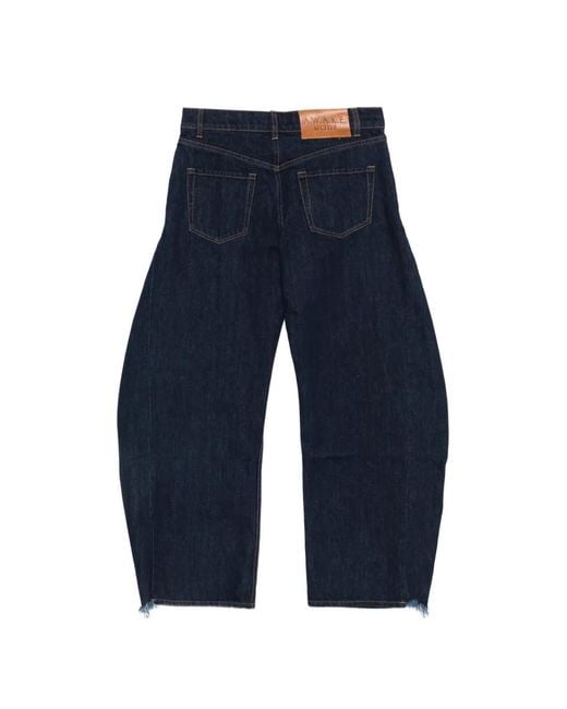 A.W.A.K.E. MODE Blue Mirror Side-Insert Jeans
