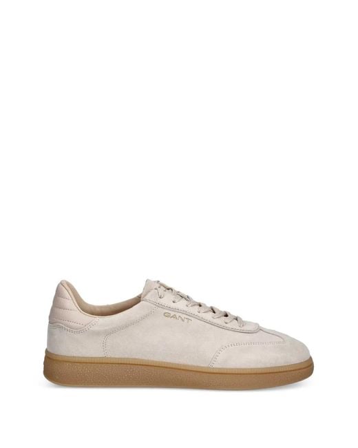 Gant White Cuzmo Logo-Print Panelled Sneakers for men