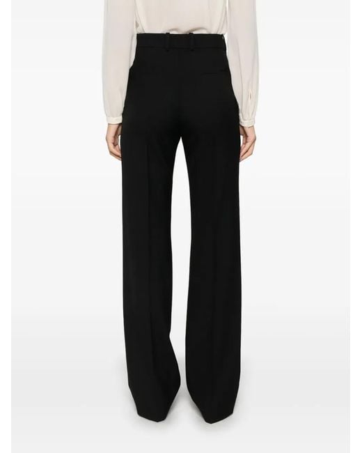 Chloé Black Virgin-Wool Tailored Trousers