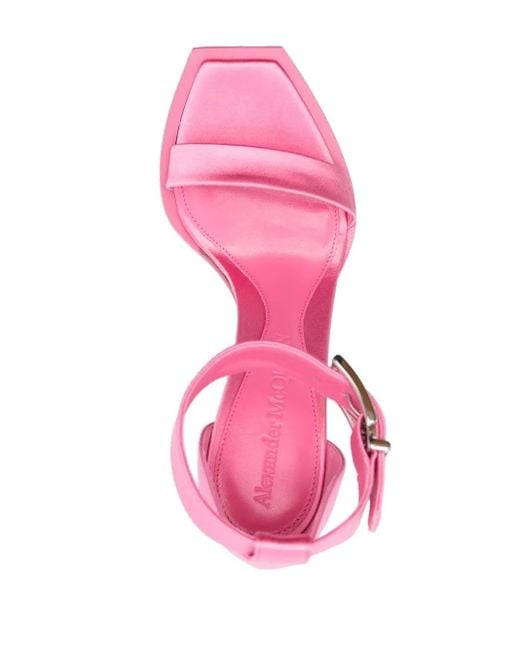 McQueen Pink Leather Sandal