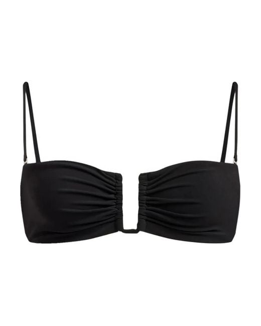 12 STOREEZ Black Rectangular-Shape Bikini Top