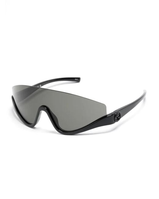 Gucci Gray Shield-Frame Sunglasses
