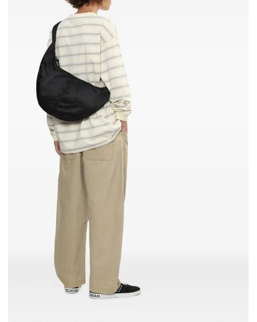Comme des Garçons Black Curved Zip Messenger Bag for men