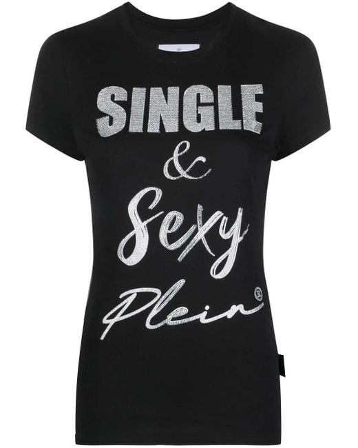 Philipp Plein Black Graphic-Print Cotton T-Shirt