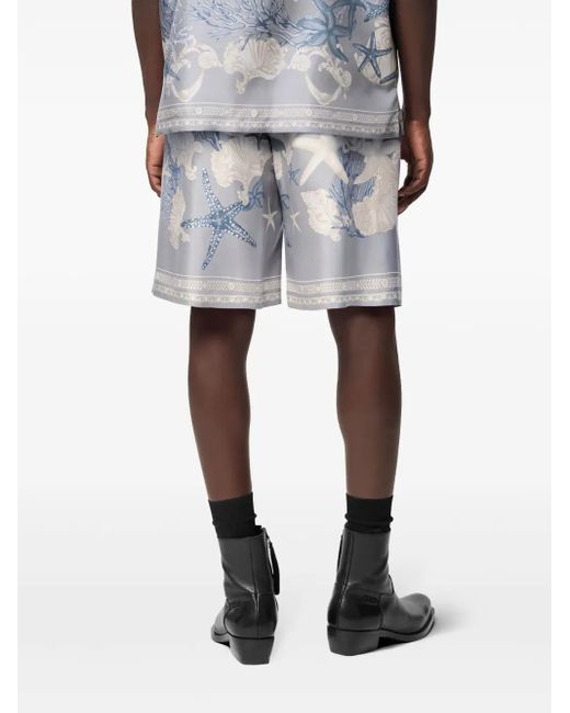 Versace Blue Holiday Mini Shorts for men