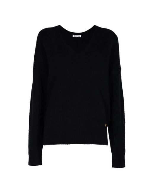 ÉTERNE Black Pullover Mit V-Ausschnitt